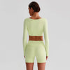SPARK Recycled Square Neck Yoga Crop Top LQ8026