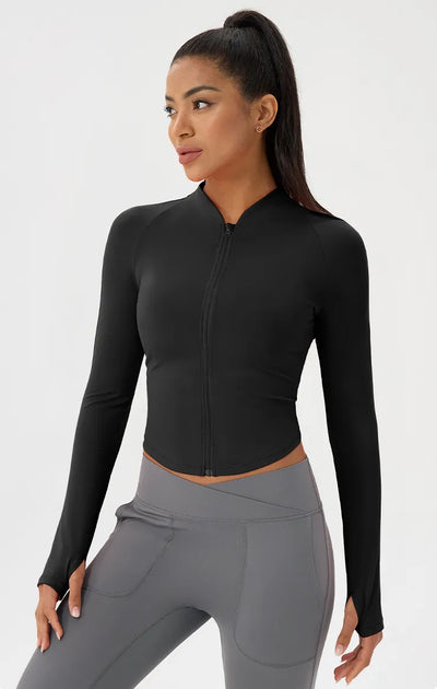 SPARK Yoga Jacket Stand Collar Tops For Women YEL52567