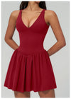 SPARK Women's Deep V Neck Yoga Fitness Tennis Dress ZC9582