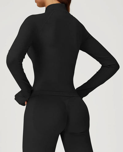 SPARK Stand Collar Zipper Yoga Jacket For Women ZC4513