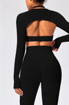 SPARK Women's Thin Smock with Open Back Fitness Cropped Top RX2376