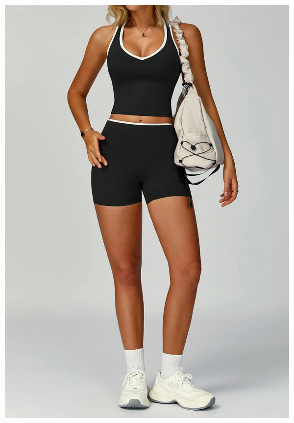 SPARK Women's Color Block Racerback Yoga Tank Top ZC9238