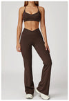 SPARK Cross High Waist Flared Pants for Women ZC2030