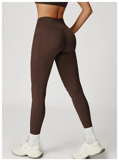 SPARK Cross High Waist Yoga Pants With Pockets For Women ZC2030