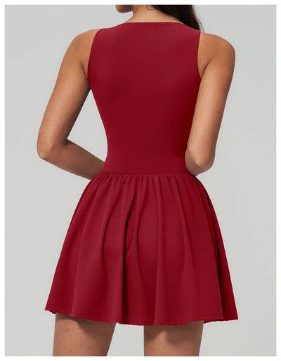 SPARK Women's Deep V Neck Yoga Fitness Tennis Dress ZC9582