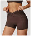 SPARK Cross High Waist Shorts for Women ZC2030