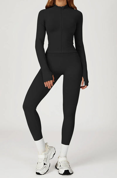 SPARK Stand Collar Zipper Yoga Jacket For Women ZC4513