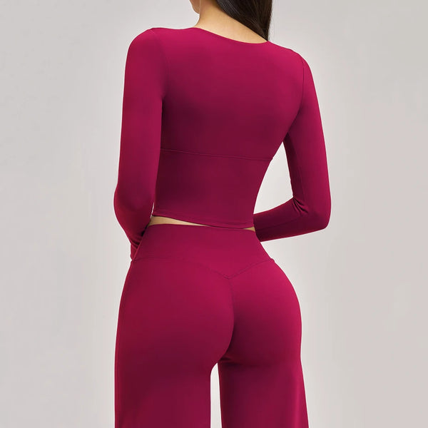 SPARK Women's Versatile Fitness Pilates Yoga Long-Sleeve ZC4520