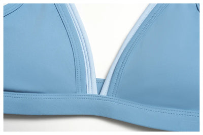 SPARK Women's Double-layer Fake Two-piece Color-Blocking Yoga Bra ZC6116