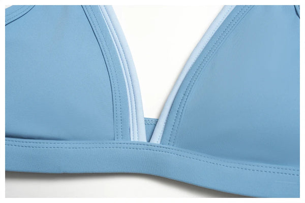 SPARK Women's Double-layer Fake Two-piece Color-Blocking Yoga Bra ZC6116