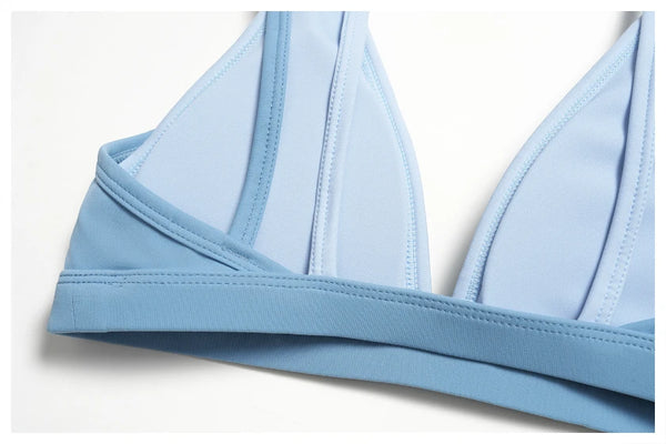 SPARK Women's Double-layer Fake Two-piece Color-Blocking Yoga Bra ZC6116