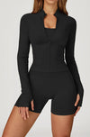 SPARK Stand Collar Zipper Yoga Jacket For Women ZC4513