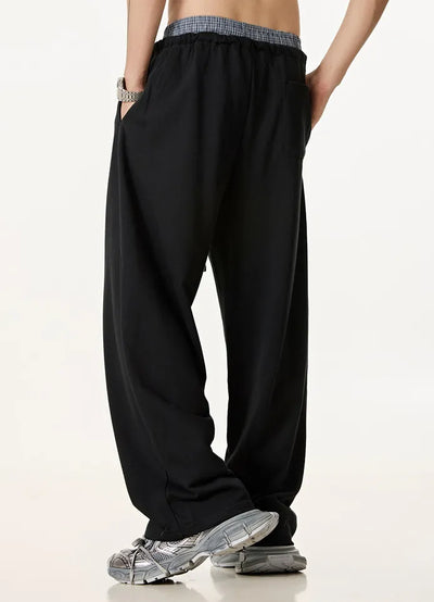 SPARK Double Waist Casual Wide Leg Pants TH25154