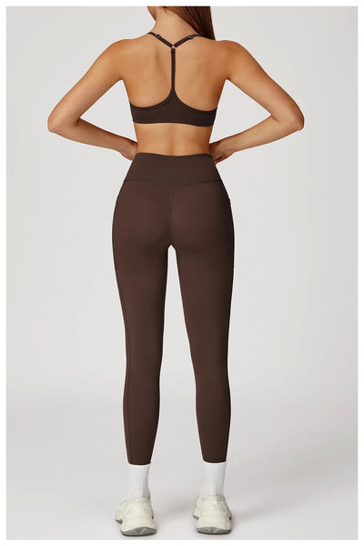 SPARK Cross High Waist Yoga Pants With Pockets For Women ZC2030