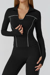 SPARK Contrast Color Slim Yoga Jacket ZC2036