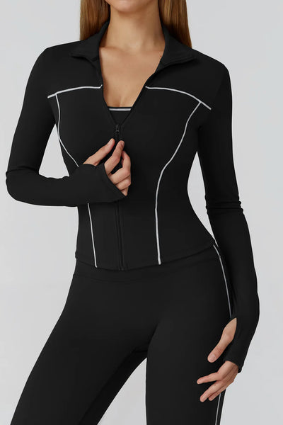 SPARK Contrast Color Slim Yoga Jacket ZC2036