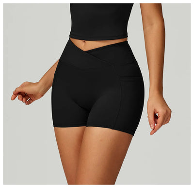 SPARK Cross High Waist Shorts for Women ZC2030