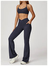 SPARK Cross High Waist Flared Pants for Women ZC2030