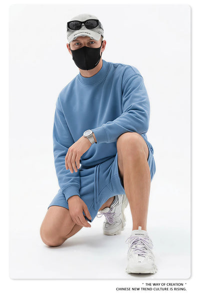 SPARK Half Turtleneck Loose Unisex Sweatshirt TH25810