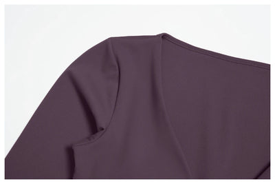 SPARK Casual Yoga Long Sleeve V-Neck Fashion Cropped Sport Top ZC4201