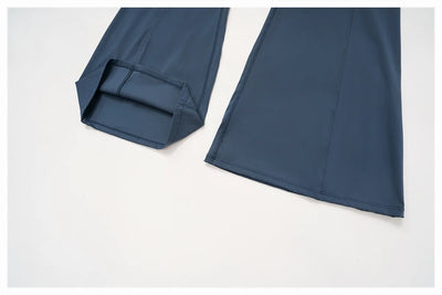 Back Waist Scrunch Flared Pants for Women 