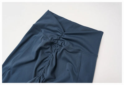 Back Waist Scrunch Flared Pants for Women 