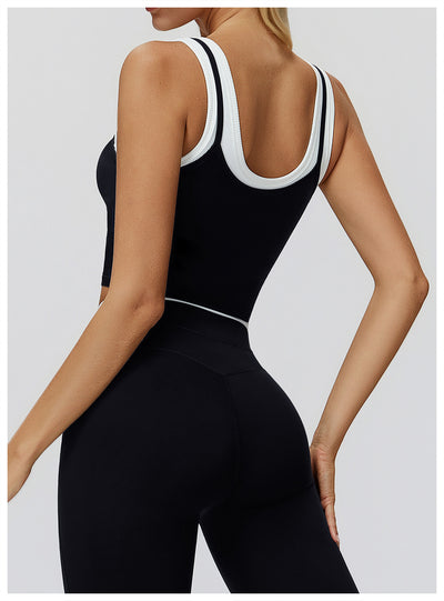 SPARK Two-piece Split Yoga Tank Top For Women ZC3129