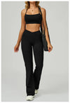 SPARK Cross High Waist Flared Pants for Women ZC2030