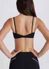 SPARK Contrast White Stripe Fake Two-Piece Twist Sports Bra QY6549