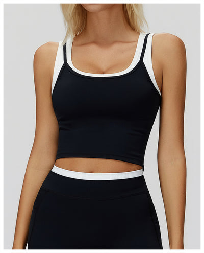 SPARK Two-piece Split Yoga Tank Top For Women ZC3129