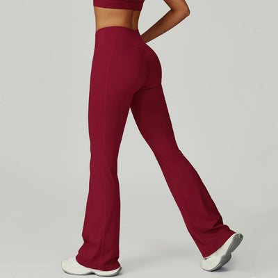 SPARK Cross High Waist Flared Pants for Women ZC2030