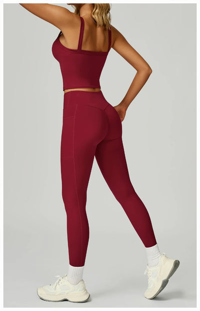SPARK Cross High Waist Yoga Pants With Pockets For Women ZC2030