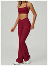 SPARK Cross High Waist Flared Pants for Women ZC2030