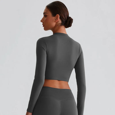 SPARK Fitness Cropped Long Sleeve Jacket LQ8022