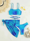 SPARK Tie Dye Bikini with Coverup Beach Skirt ZY8B2214