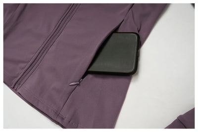 SPARK Yoga Long-sleeved Zip-up Pocket Jacket For Women ZC4510