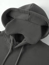 SPARK Men's Solid Color Hooded Sweatshirt with Eye Mask TH2692