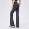 Back view of the Tummy Control Bootcut Yoga Pants in dark gray