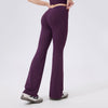 Back view of the Tummy Control Bootcut Yoga Pants in purple