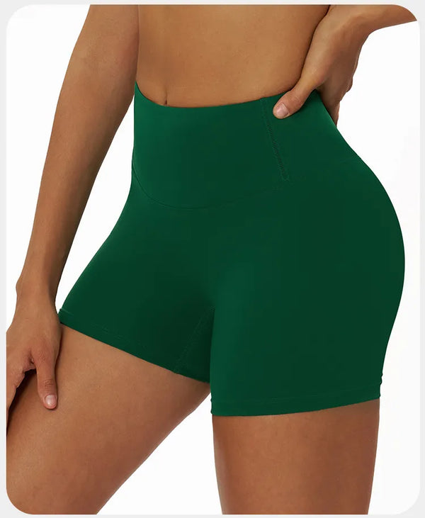 【Christmas】SPARK High Waist Butt-lifting Shorts for Women in christmas green side