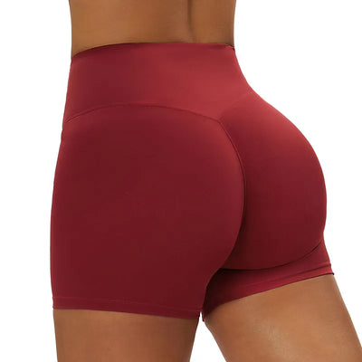 【Christmas】SPARK High Waist Butt-lifting Shorts for Women in retro red back