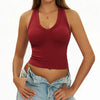 【Christmas】SPARK V Neck Racerback Yoga Fitness Vest for Women in retro red