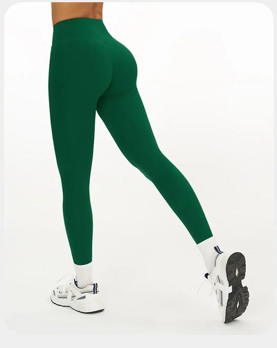 【Christmas】SPARK Women's Bare-Feel Quick-Drying Fitness Leggings in Christmas Green back