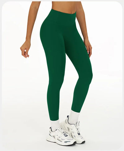 【Christmas】SPARK Women's Bare-Feel Quick-Drying Fitness Leggings in Christmas Green side