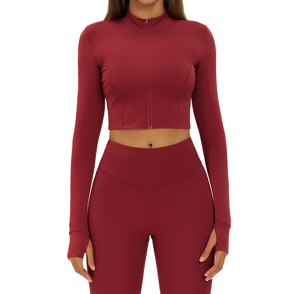 【Christmas】SPARK Women's Fitness Yoga Short Jacket in retro red