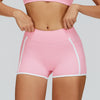  Contrast Color Naked Feeling Yoga Shorts with Pockets IN PINK