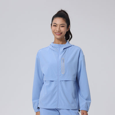 Reflective Lightweight Sports Running Jacket in blue