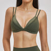 SPARK Women's Double-layer Fake Two-piece Color-Blocking Yoga Bra ZC6116