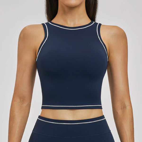 SPARK Women's Contrast Color Shockproof Yoga Vest ZC3562