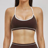 SPARK Women's Contrast Color Spaghetti Straps Yoga Sport Bra ZC3562